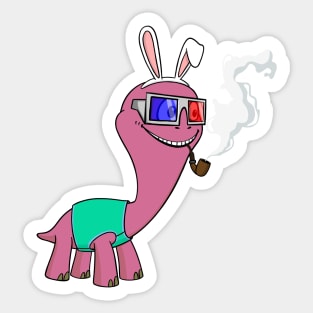 Turtle Rabbit Guy No Smoking Just Got a Pipe Sticker